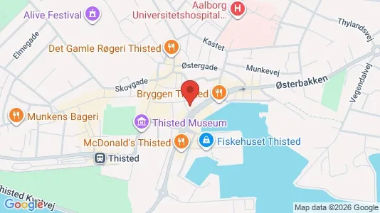 Apartments for rent i Thisted - kort over placeringen