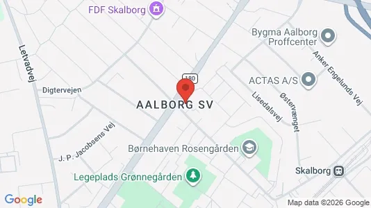 Apartments for rent i Aalborg SV - kort over placeringen