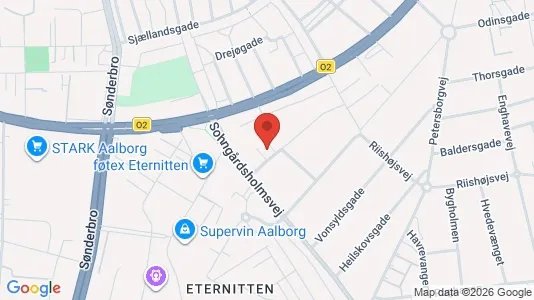Apartments for rent i Aalborg Center - kort over placeringen