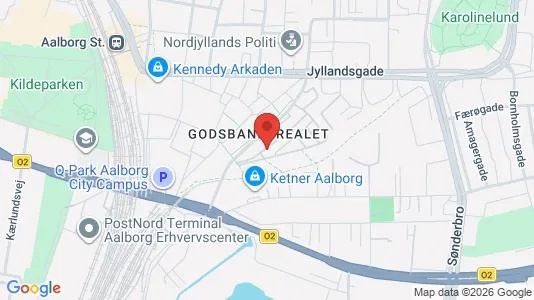 Apartments for rent i Aalborg Center - kort over placeringen