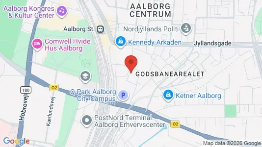 Apartments for rent i Aalborg Center - kort over placeringen