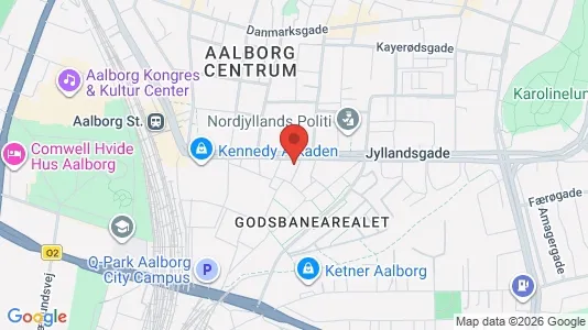 Apartments for rent i Aalborg Center - kort over placeringen