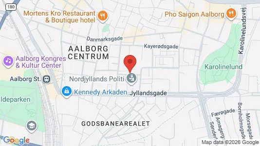 Apartments for rent i Aalborg Center - kort over placeringen
