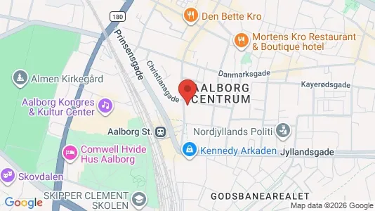 Apartments for rent i Aalborg Center - kort over placeringen