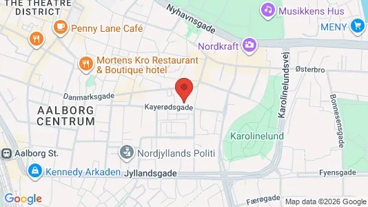 Apartments for rent i Aalborg Center - kort over placeringen