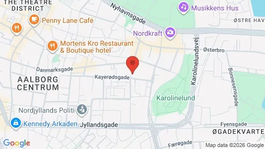 Apartments for rent i Aalborg Center - kort over placeringen