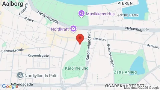Apartments for rent i Aalborg Center - kort over placeringen