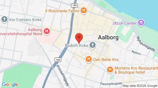 Apartments for rent i Aalborg Center - kort over placeringen