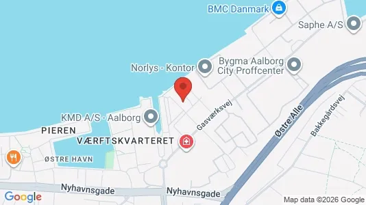 Apartments for rent i Aalborg Center - kort over placeringen