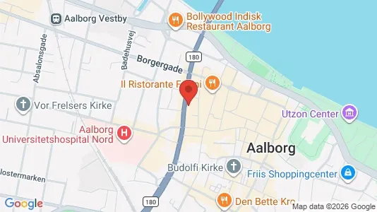 Apartments for rent i Aalborg Center - kort over placeringen