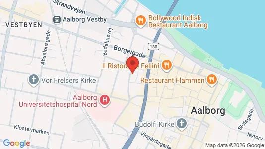 Apartments for rent i Aalborg Center - kort over placeringen