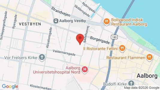 Apartments for rent i Aalborg Center - kort over placeringen