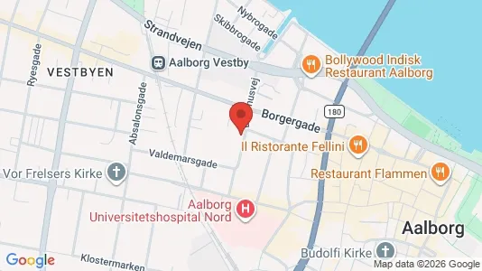 Apartments for rent i Aalborg Center - kort over placeringen