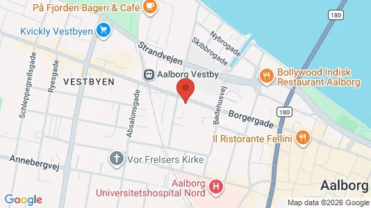 Apartments for rent i Aalborg Center - kort over placeringen