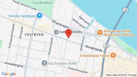 Apartments for rent i Aalborg Center - kort over placeringen