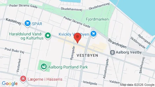 Apartments for rent i Aalborg Center - kort over placeringen