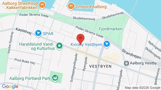 Apartments for rent i Aalborg Center - kort over placeringen