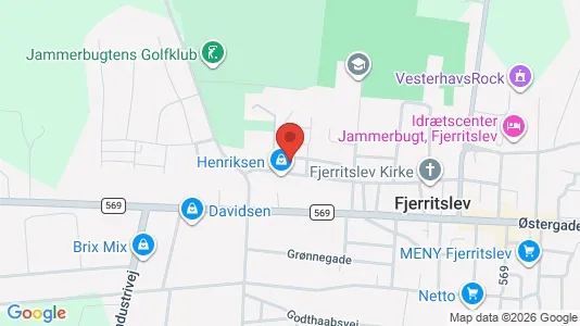 Apartments for rent i Fjerritslev - kort over placeringen
