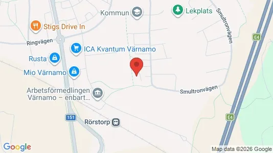 Apartments for rent i Värnamo - kort over placeringen