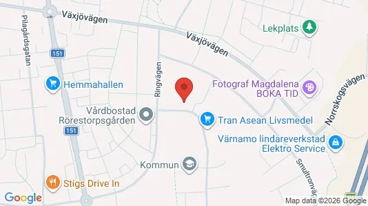 Apartments for rent i Värnamo - kort over placeringen