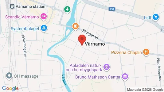 Apartments for rent i Värnamo - kort over placeringen