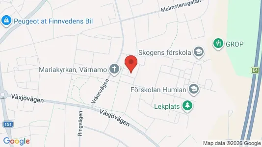 Apartments for rent i Värnamo - kort over placeringen