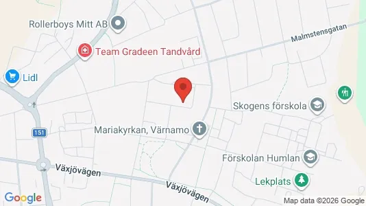 Apartments for rent i Värnamo - kort over placeringen