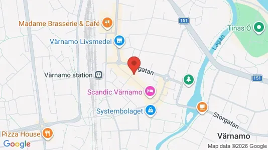 Apartments for rent i Värnamo - kort over placeringen