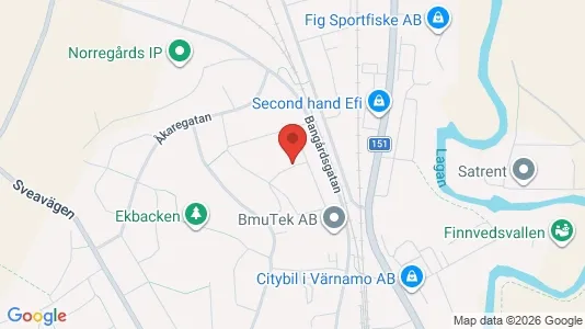 Apartments for rent i Värnamo - kort over placeringen