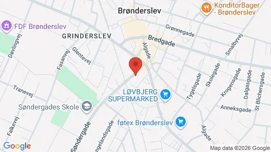 Apartments for rent i Brønderslev - kort over placeringen