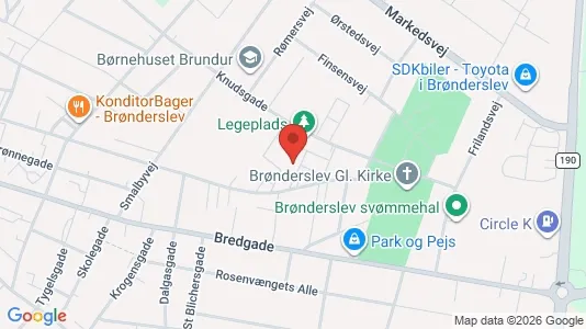 Apartments for rent i Brønderslev - kort over placeringen