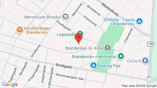 Apartments for rent i Brønderslev - kort over placeringen