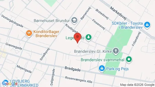 Apartments for rent i Brønderslev - kort over placeringen