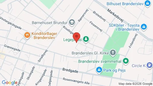 Apartments for rent i Brønderslev - kort over placeringen