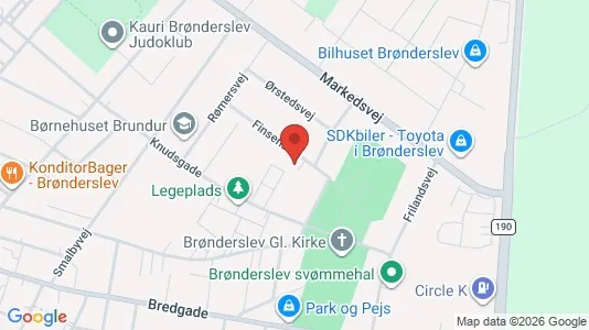 Apartments for rent i Brønderslev - kort over placeringen