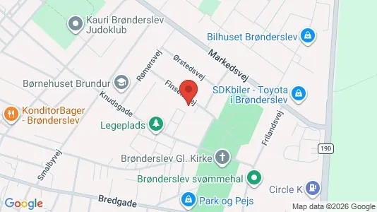 Apartments for rent i Brønderslev - kort over placeringen