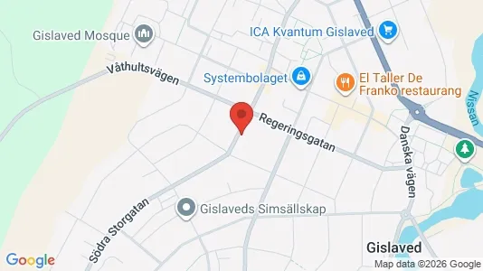 Apartments for rent i Gislaved - kort over placeringen