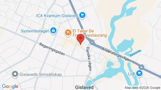 Apartments for rent i Gislaved - kort over placeringen