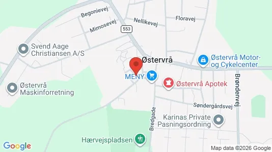 Apartments for rent i Østervrå - kort over placeringen