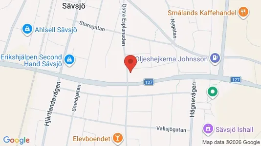 Apartments for rent i Sävsjö - kort over placeringen