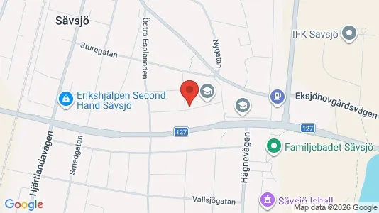Apartments for rent i Sävsjö - kort over placeringen