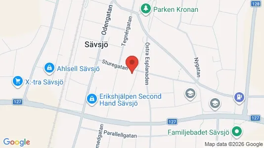Apartments for rent i Sävsjö - kort over placeringen
