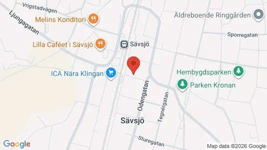 Apartments for rent i Sävsjö - kort over placeringen