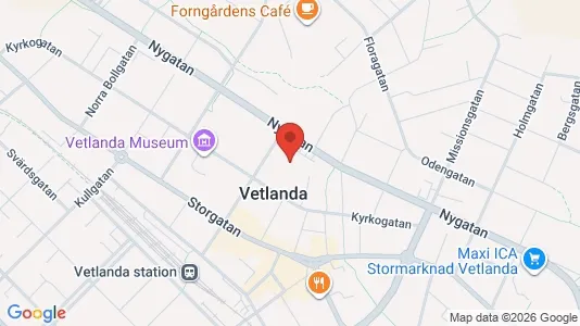 Apartments for rent i Vetlanda - kort over placeringen