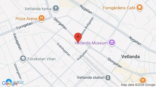 Apartments for rent i Vetlanda - kort over placeringen