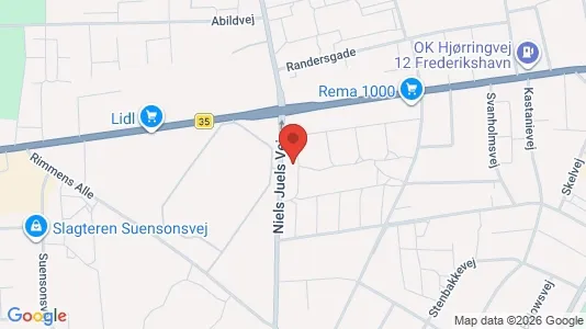 Apartments for rent i Frederikshavn - kort over placeringen