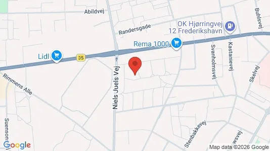 Apartments for rent i Frederikshavn - kort over placeringen