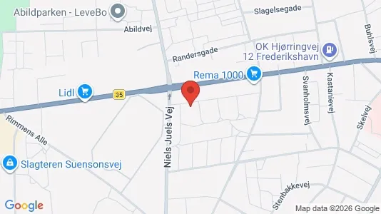 Apartments for rent i Frederikshavn - kort over placeringen