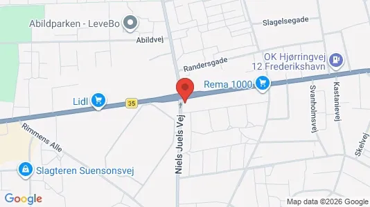 Apartments for rent i Frederikshavn - kort over placeringen