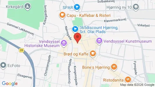 Apartments for rent i Hjørring - kort over placeringen